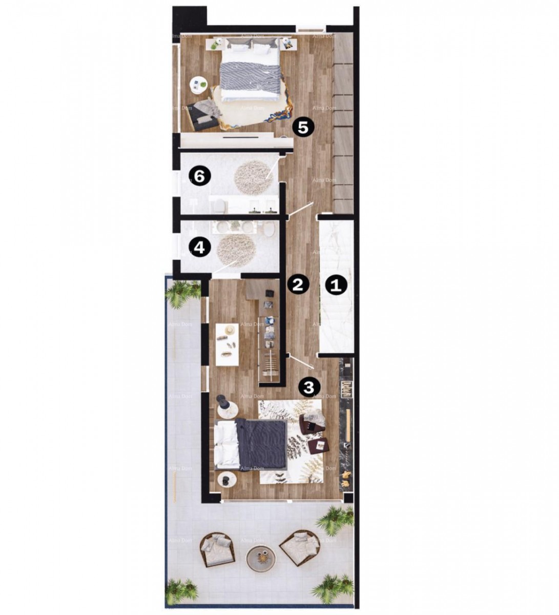 Продажа современных вилл в красивом жилом районе Умага 8
