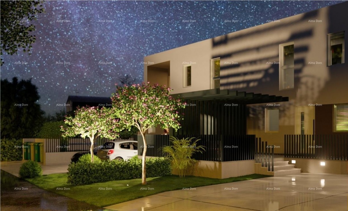 ПОРЕЧ - Современный двухквартирный дом с собственной зеленью (Дом B) 14