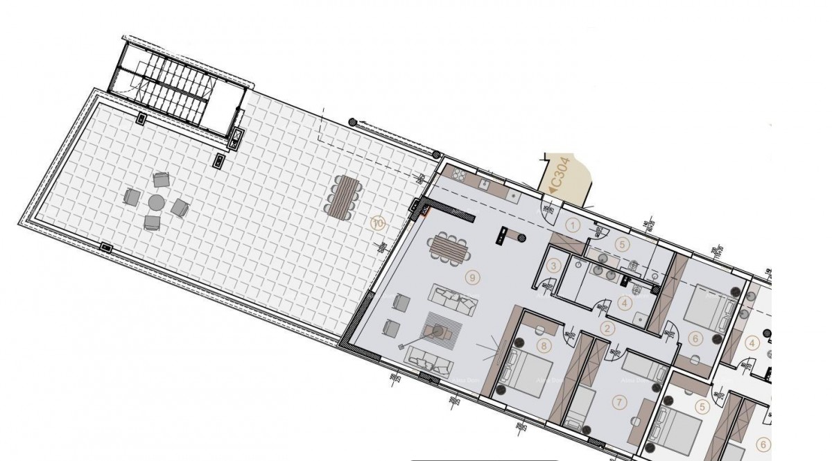 Poreč, Veli Maj, PENTHOUSE WITH PANORAMIC SEA VIEW 3