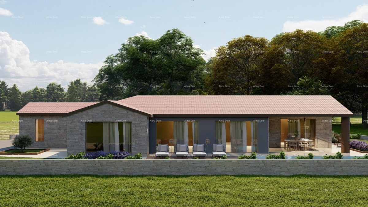Great offer! Land for sale with a building permit for the construction of a family house with a pool, Tinjan! 6