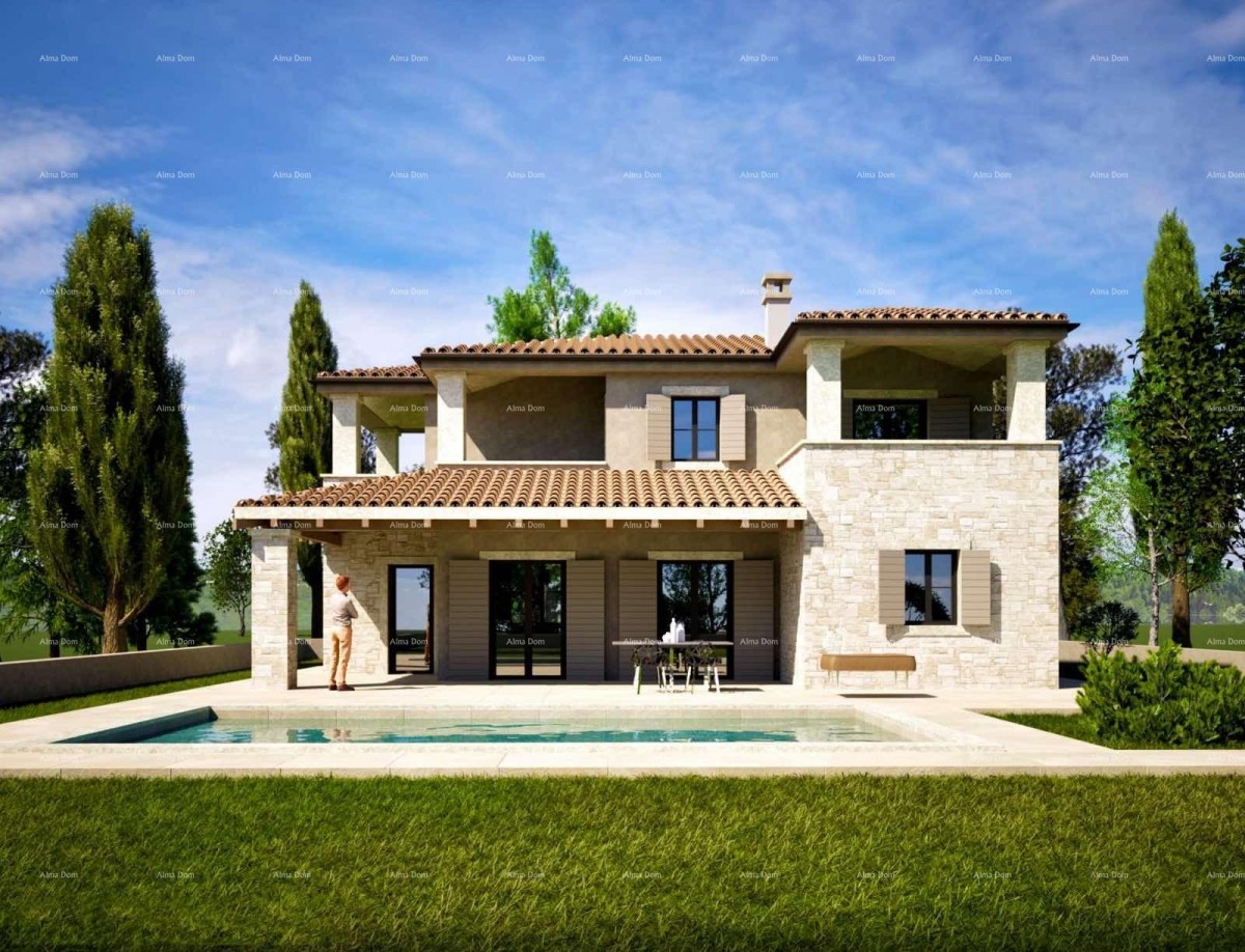 Дом с бассейном и видом на море, Каштелир 2