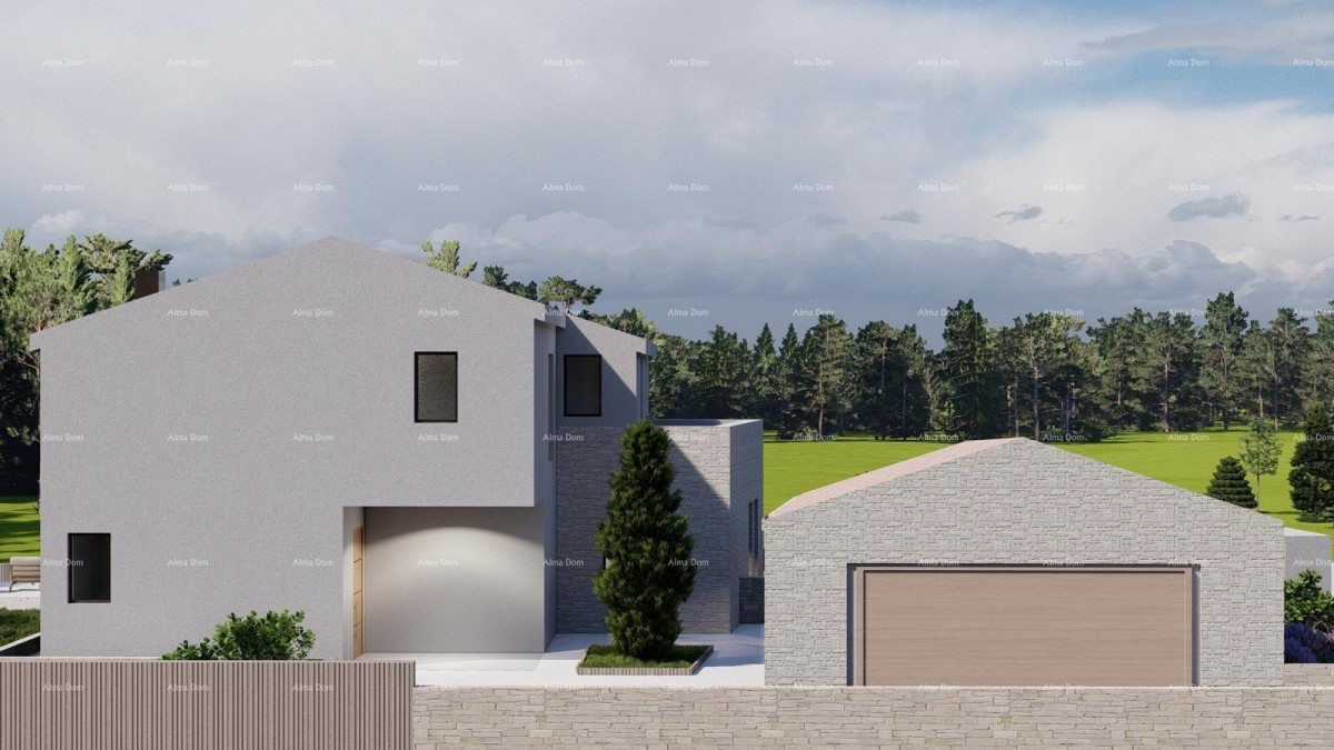 Tinjan – Gradbena parcela 1.152 m² z dovoljenjem in projektom za hišo s bazenom 13