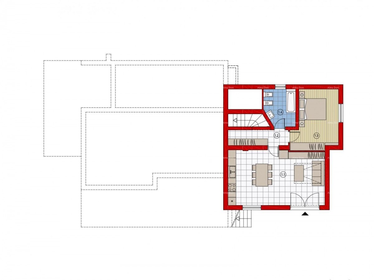 Лижњан – Просторный семейный дом с большим потенциалом 16