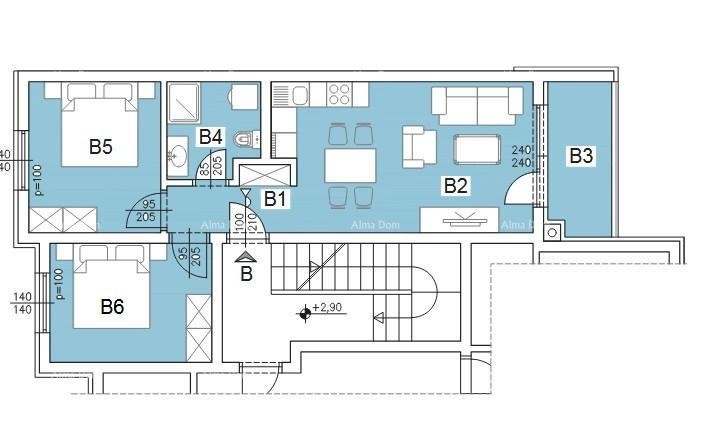 Продажа - Современная квартира в новом частном жилом комплексе в Шияне, Пула! F-B 11