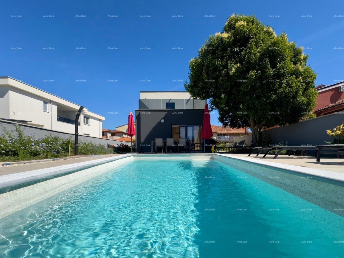 Istria, Ližnjan, 1 km dal centro di Medulin, nuova casa moderna con piscina per le vacanze. 44