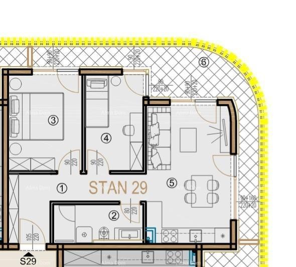 Poreč - vendita di un appartamento in un complesso moderno ad uso commerciale e residenziale. S29 6