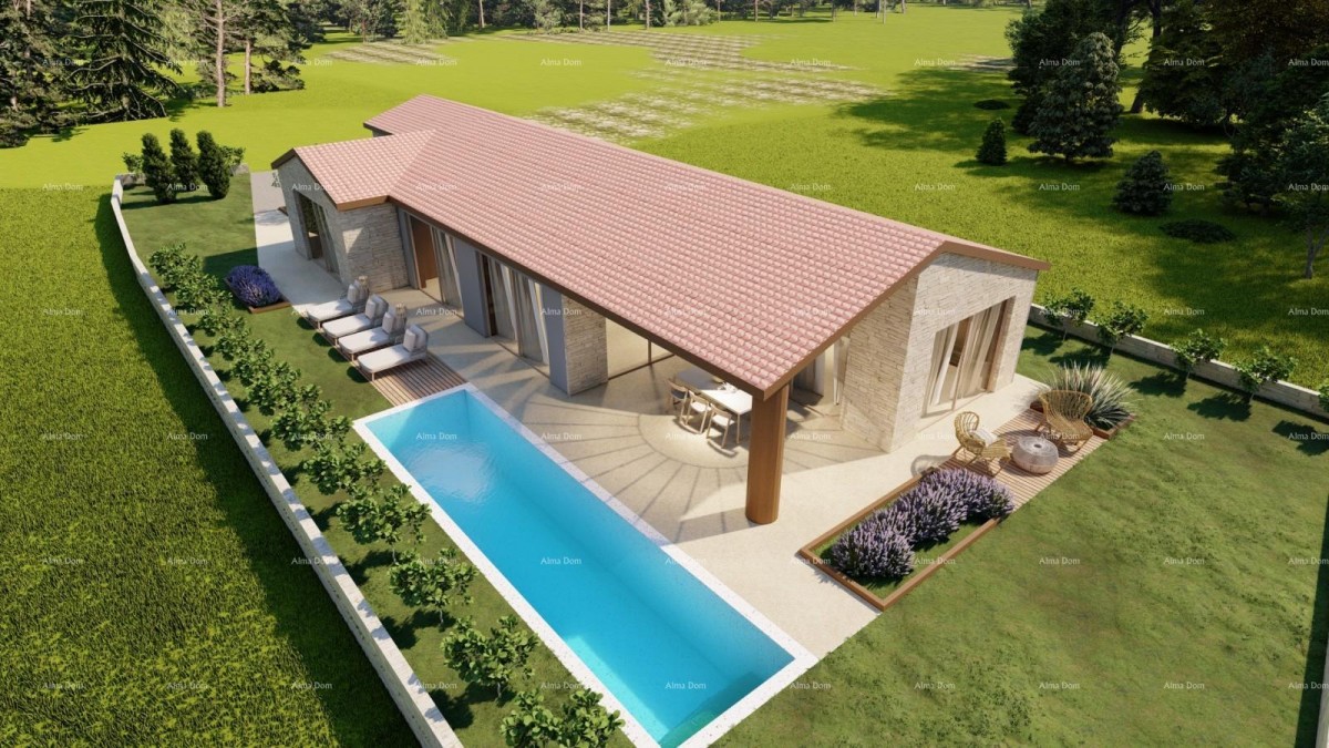 Great offer! Land for sale with a building permit for the construction of a family house with a pool, Tinjan! 5