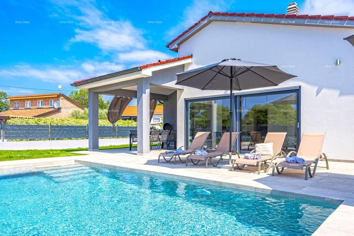 Pomer. New Detached Single-Story House with Pool. 1