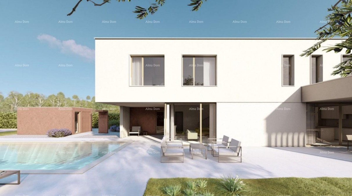Prodaja samostojećih vila s bazenom u luksuznom, stambenom projektu, Labin! Vila E 1