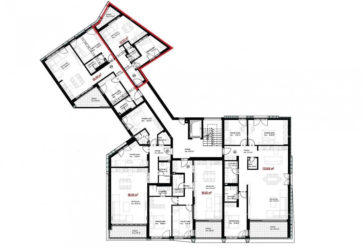 Prodaja stanova u stambeno-poslovnoj zgradi sa pogledom na more, centar Umaga! / S9 16