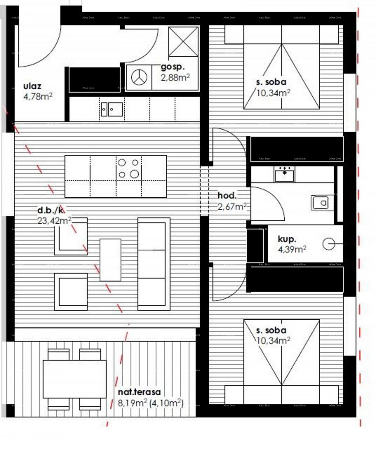 Мунтриљ – строительный участок с проектом и разрешением на 8 квартир 6