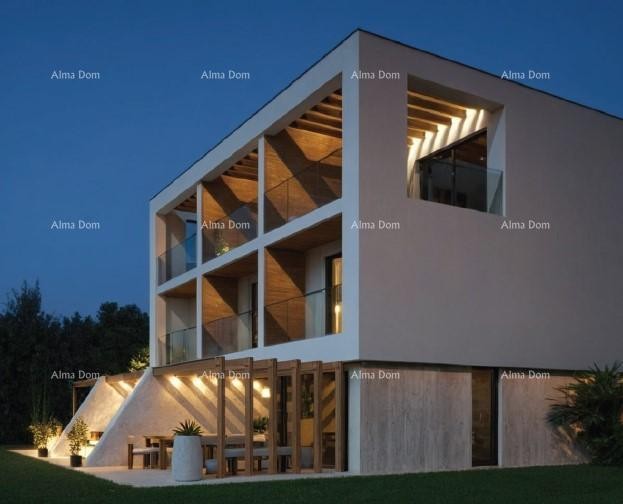 Medulin, Moderni troetažni apartman s pogledom na more, tri zasebna apartmana.A2 3