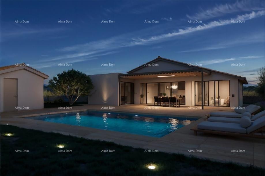 Građevinsko zemljište s dozvolom – projekt hiše s bazenom 2