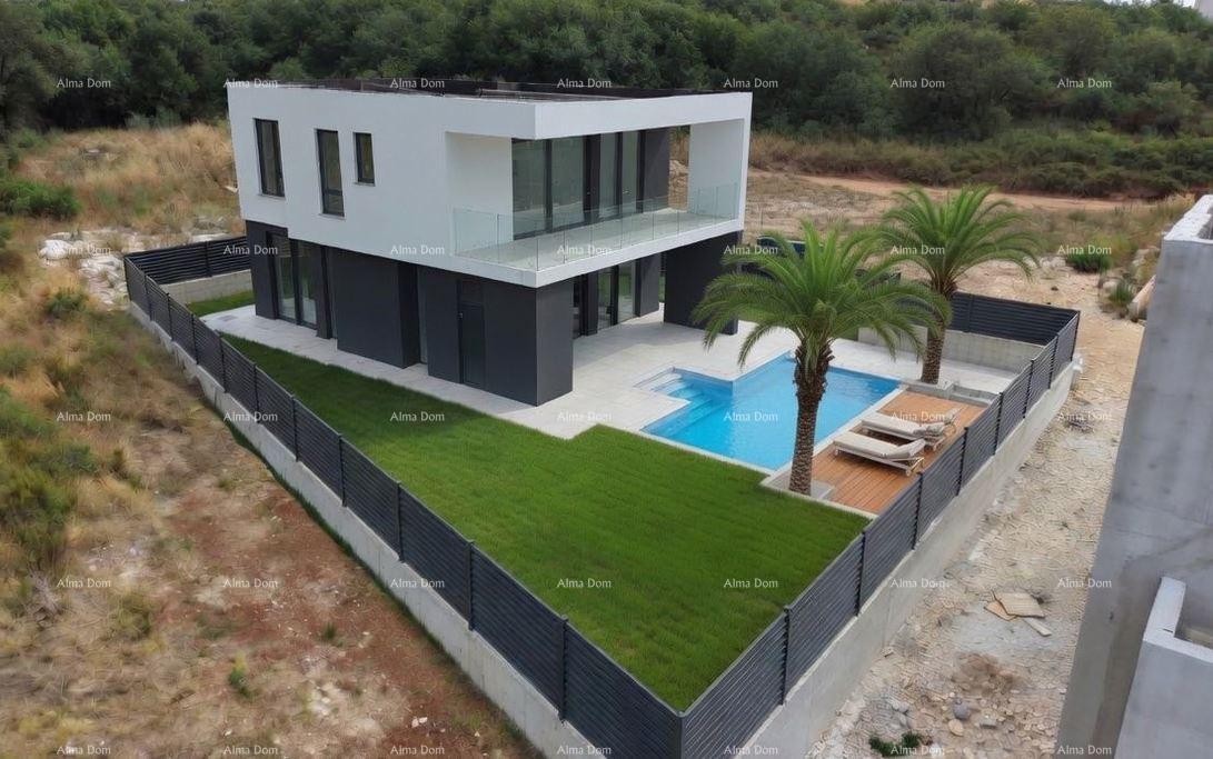 VILLA CON PISCINA A MEDULIN – SOLO 70 m DAL MARE E DALLA SPIAGGIA, VISTA MARE 1