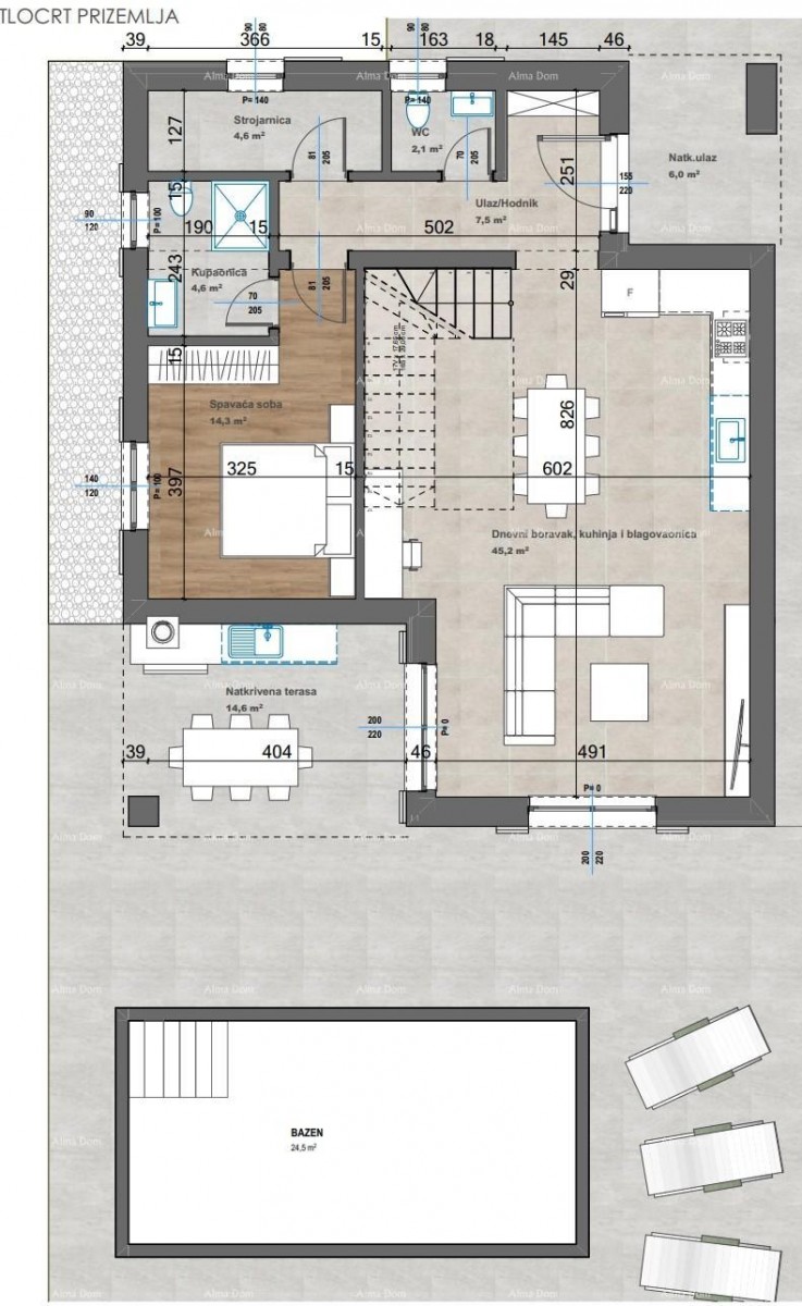 Prelepa vila s bazenom, located in a peaceful setting of Červar. 9