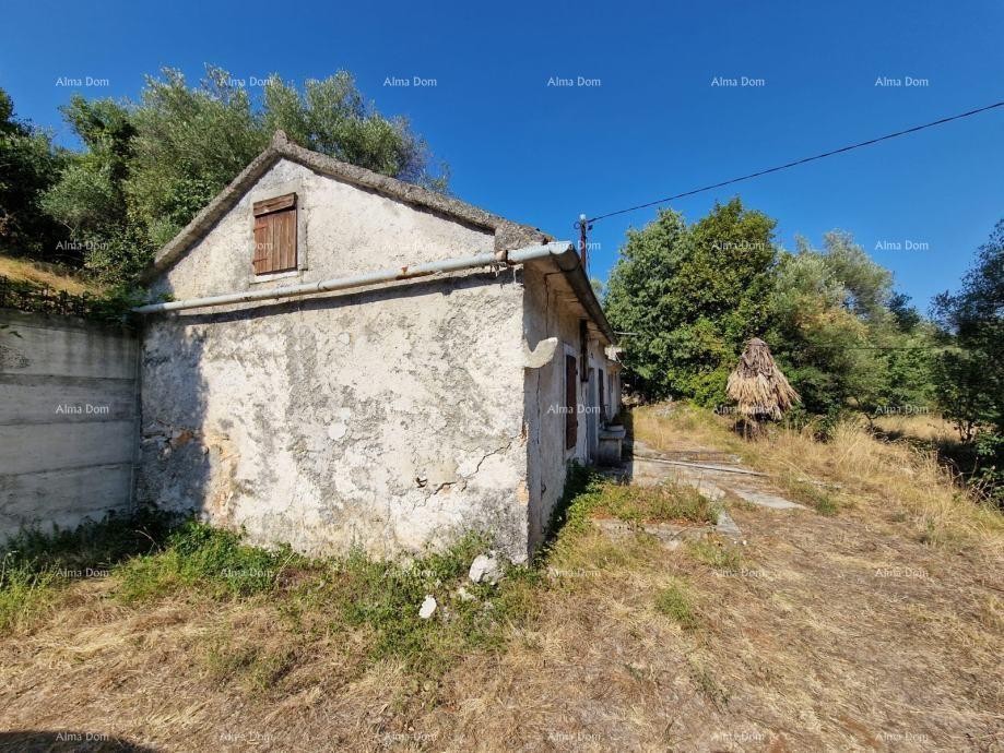 Terreno edificabile con rudere in vendita a Labin, con vista mare e progetto incluso. 12