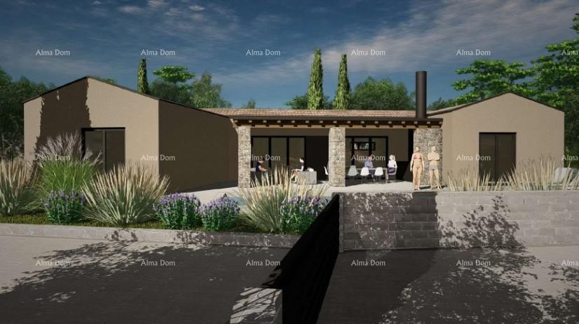 Vendita - terreno edificabile con progetto per la costruzione di una villa unifamiliare, Žminj V1 4
