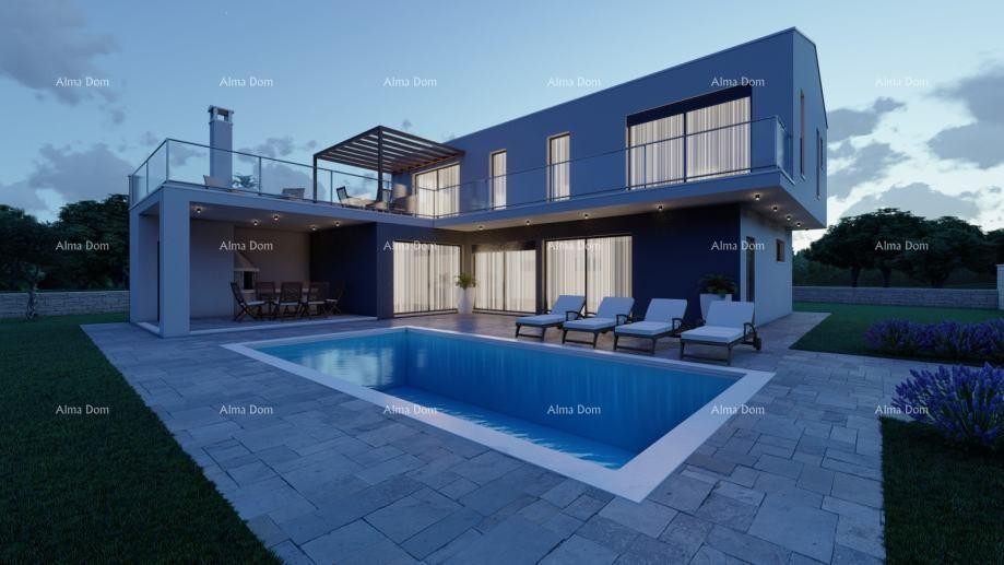 Građevinsko zemljište s projektom vile s bazenom, Rebići. 2