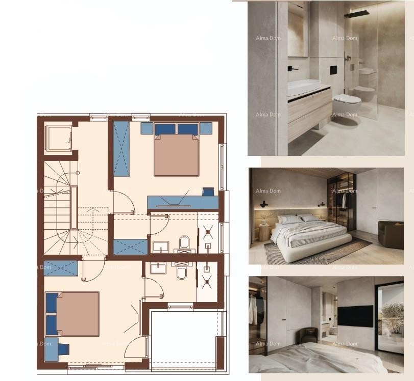 Dupleks luksuzna vila v mediteranskem slogu s bazenom in dvigalom. Pogled na morje! Medulin! 13