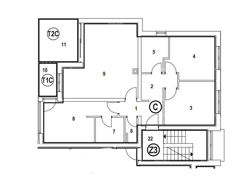 Top-notch three-bedroom apartment with a sea view, furnished 35