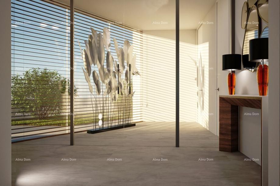 VODNJAN, Moderna prizemnica s bazenom i krovnom terasom s pogledom na more 12