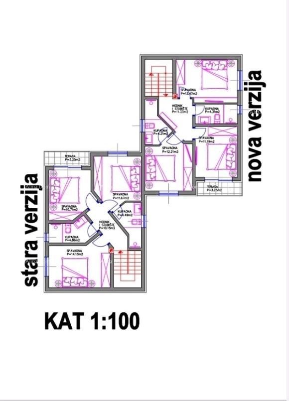 Liznjan, duplex house with pool 120m2. 5