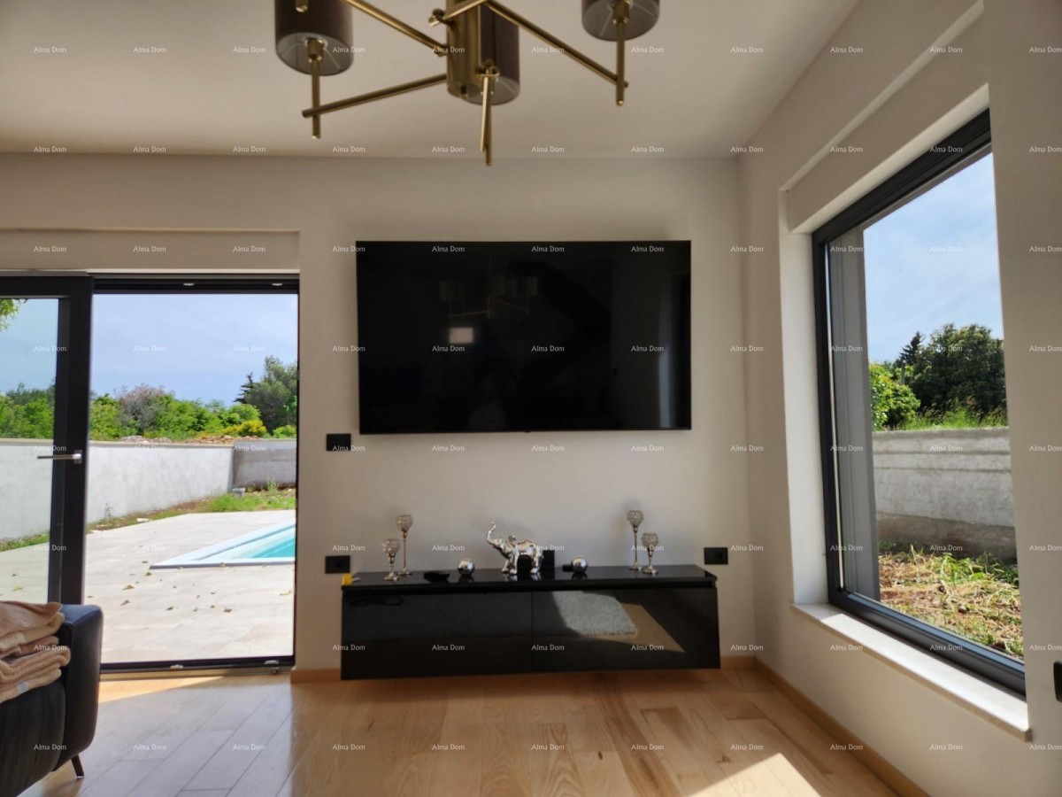 Istria, Ližnjan, 1 km dal centro di Medulin, nuova casa moderna con piscina per le vacanze. 6