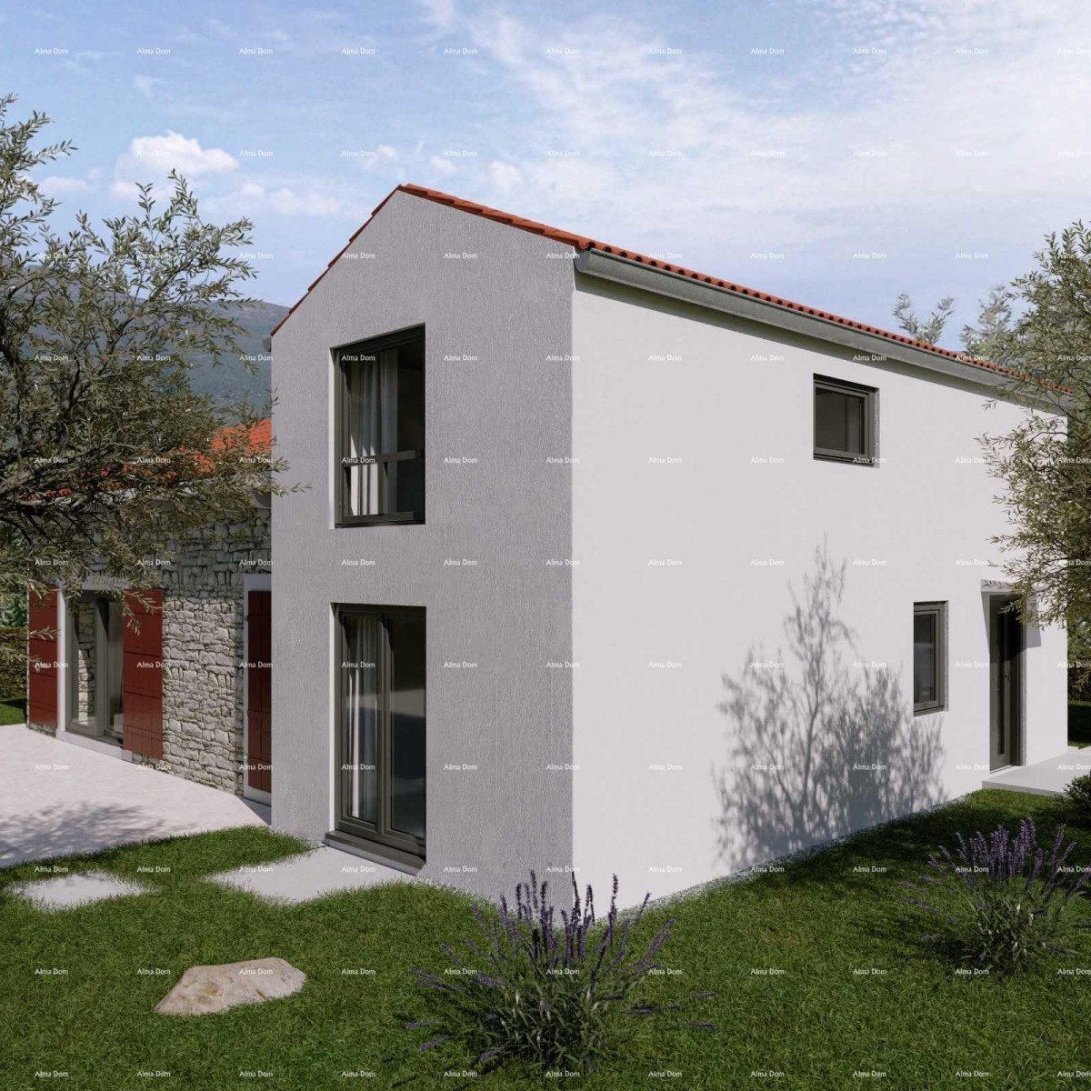 Vodnjan. House under construction with pool and Svetvinčenat, land with building permit! 4