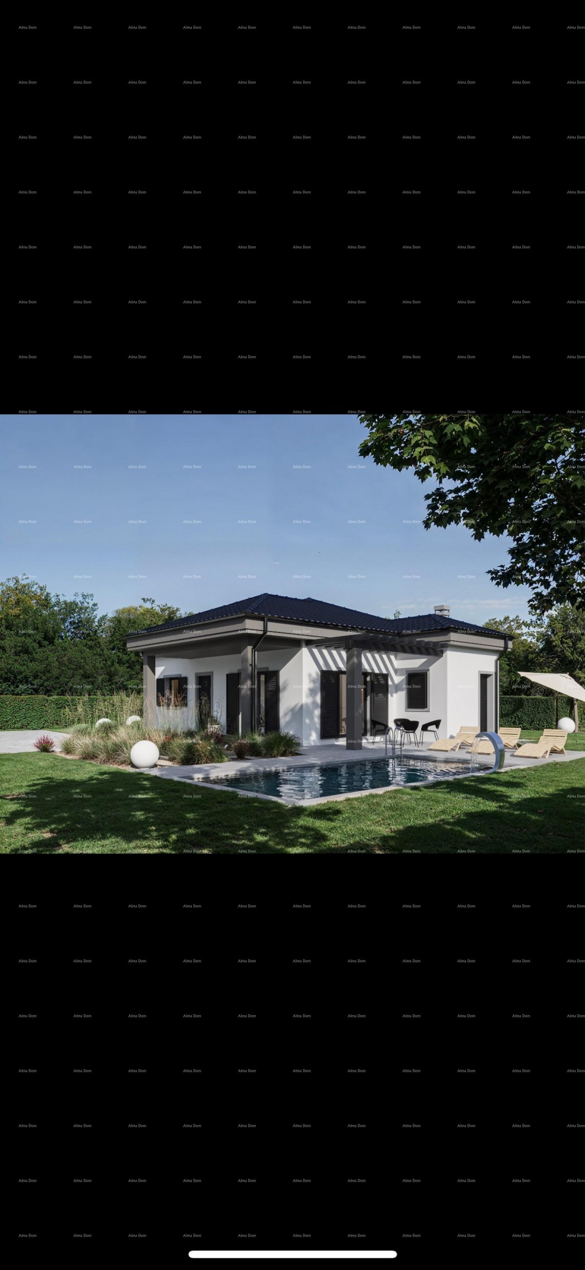 House in shell construction phase with a pool – a quiet location for the perfect family home or vacation. 1