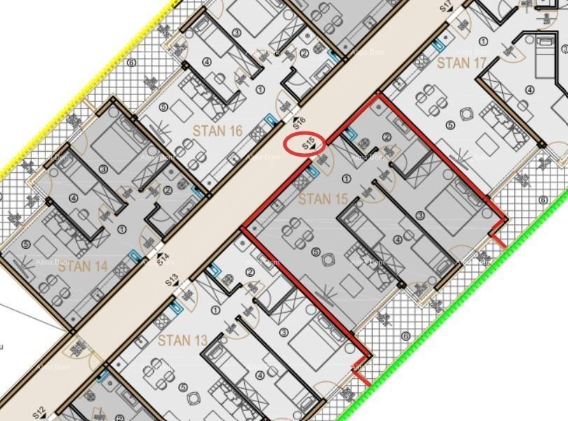 Prodaja stana- moderni novoizgrađeni stambeno-poslovni kompleks, Poreč! S15 5