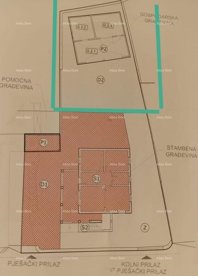 Prodaja dvoetažnega stanovanja z velikim vrtom in garažo, Ližnjan! 22