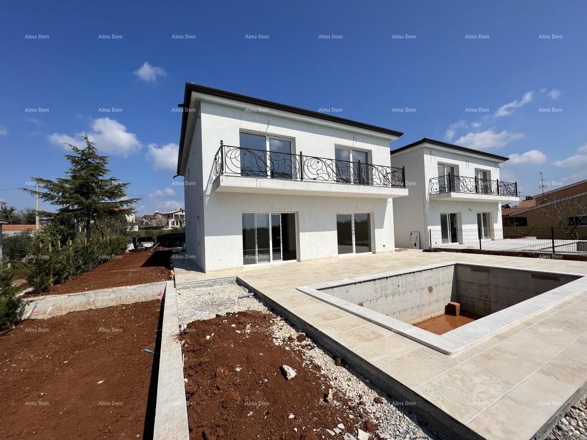 New house with a pool, modernly furnished. 7 km to the center of Poreč. 5
