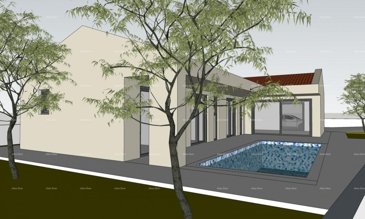 Sale - two construction plots with valid permits for building houses with pools, Marčana! Construction can start immediately! 8