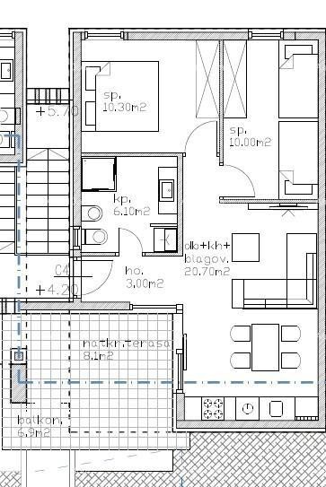 Moderan  apartman u bloku C, blizina Umaga! 3