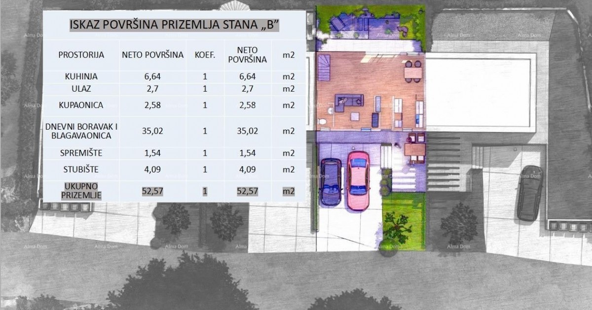 ПОРЕЧ - Современный двухквартирный дом с собственной зеленью (Дом B) 6