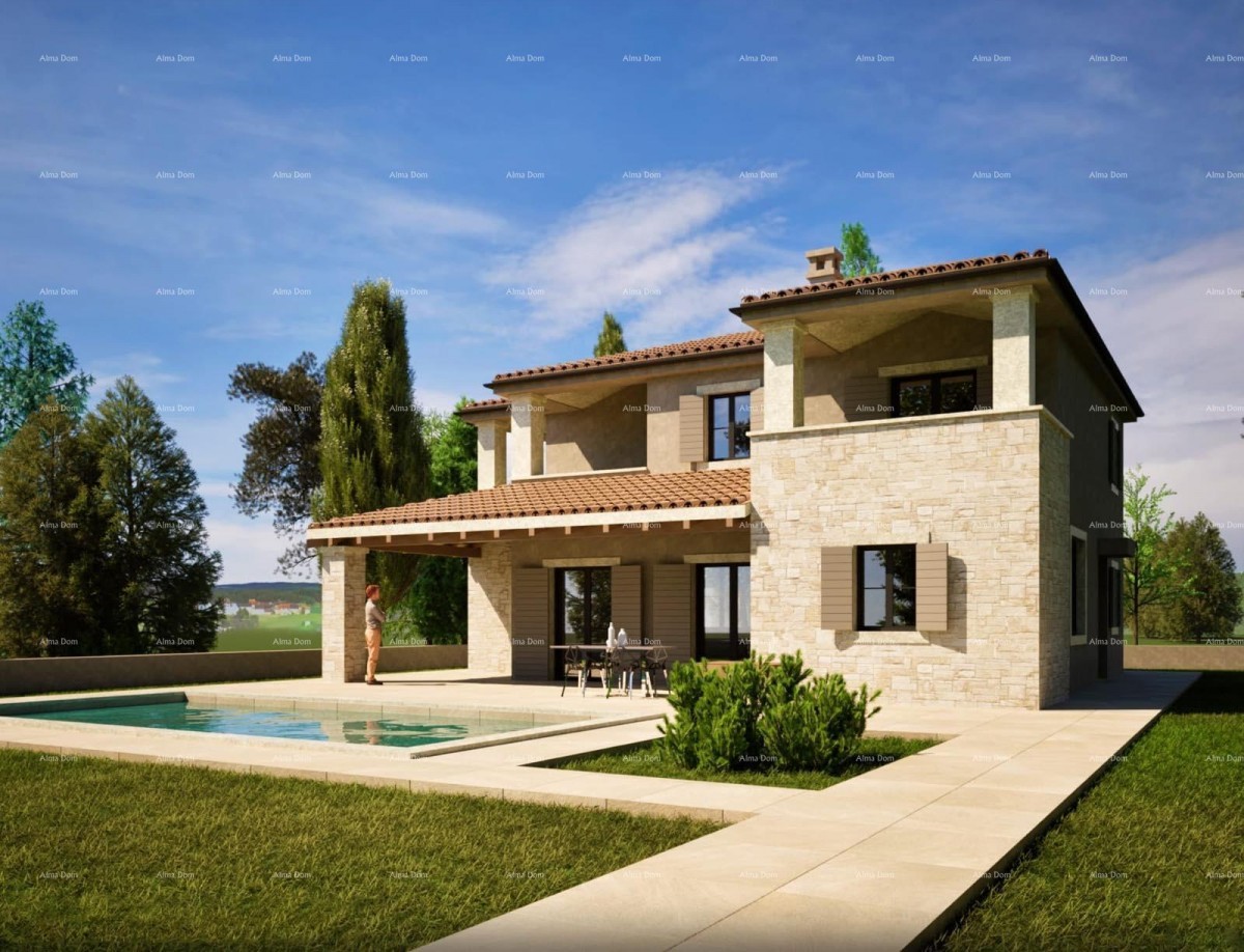 Дом с бассейном и видом на море, Каштелир 3